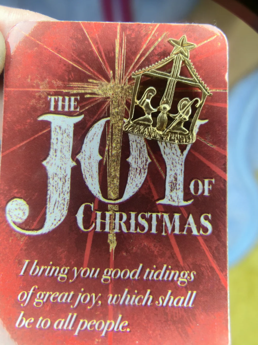 Gold Nativity Star Phone Charm - Unbranded - Red